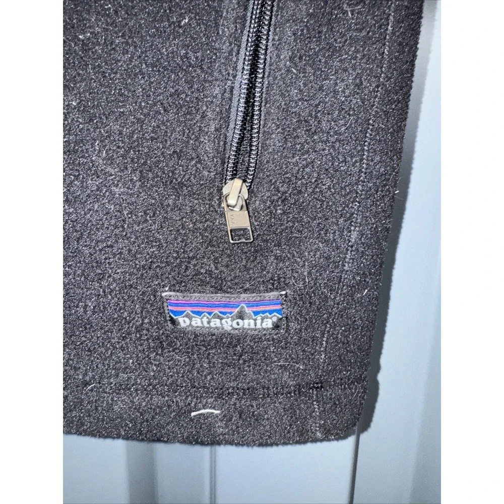 Patagonia Synchilla Vest Mens black Fleece Full‎ Zip Jacket Size XL